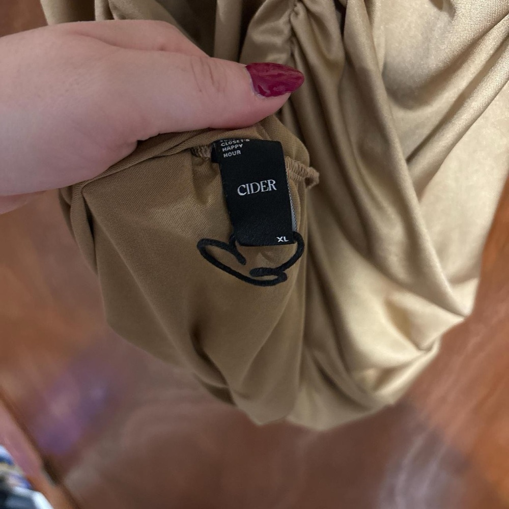 Cider Gold Ruched Dress - Picture 3 of 3